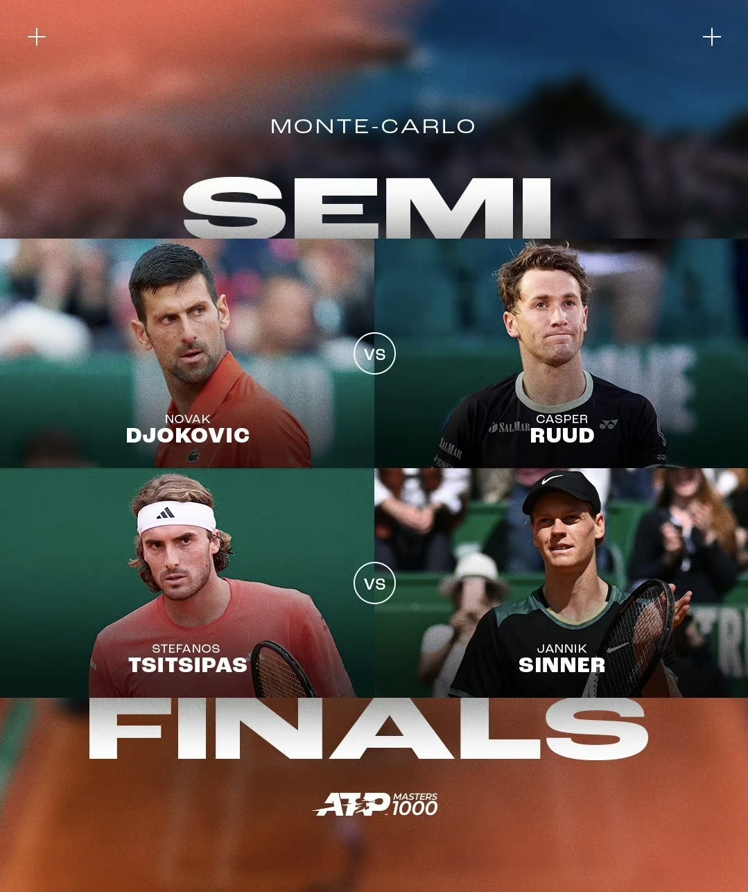 蒙特卡洛大师赛碾压ATP总决赛，鲁德关键制胜